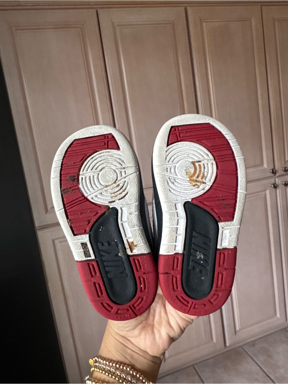 Jordan Air Jordan 2 TD Unisex Kids Mid-Top White/Black/Red US 5C - Picture 5 of 7